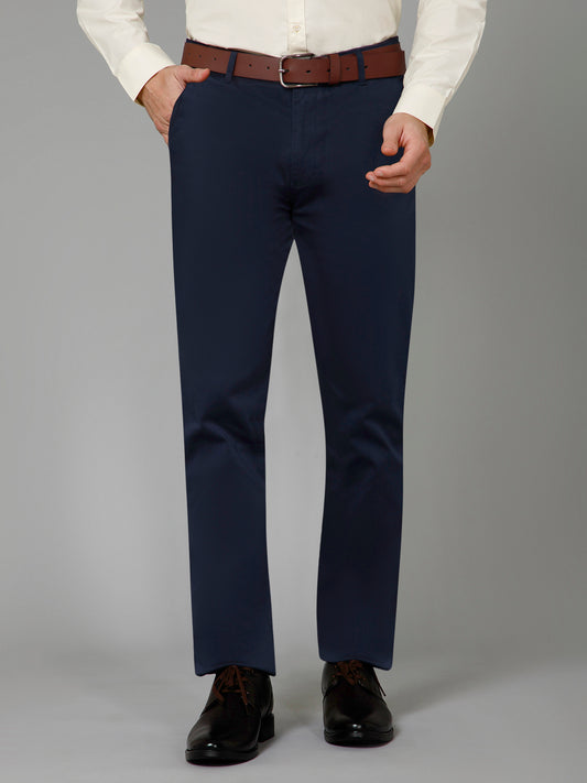 Abyssal Blue - Classic Navy Blue Straight Fit Chinos