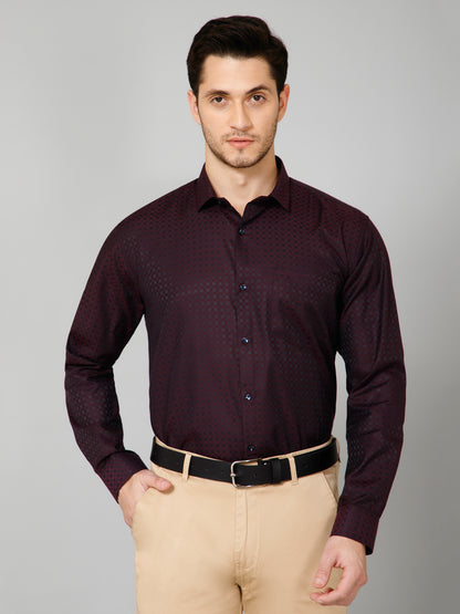 Scarlet Shimmer - Pure Cotton Maroon Clubwear Shirt