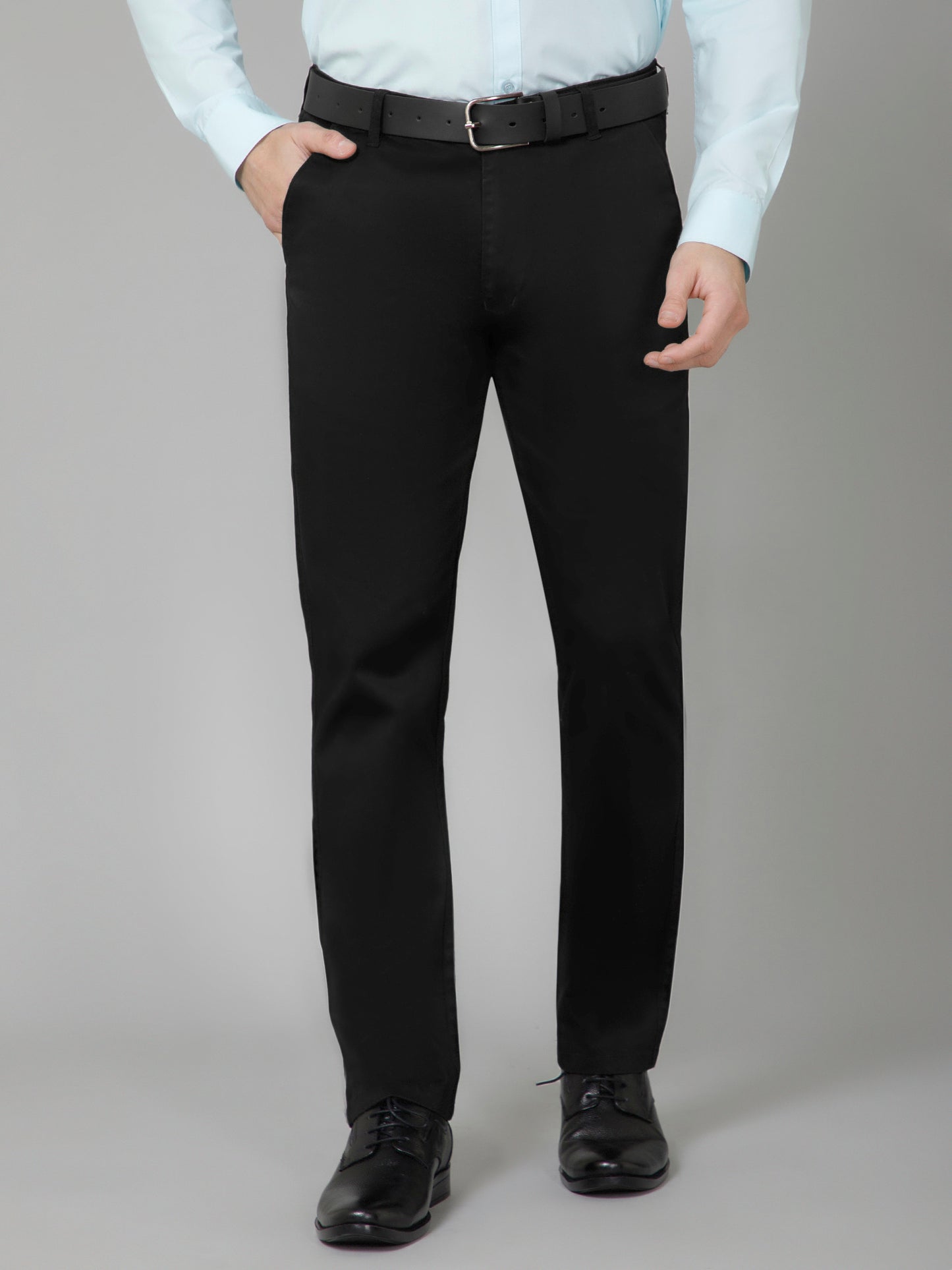 Onyx Black - Classic Black Straight Fit Chinos