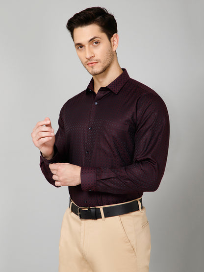 Scarlet Shimmer - Pure Cotton Maroon Clubwear Shirt