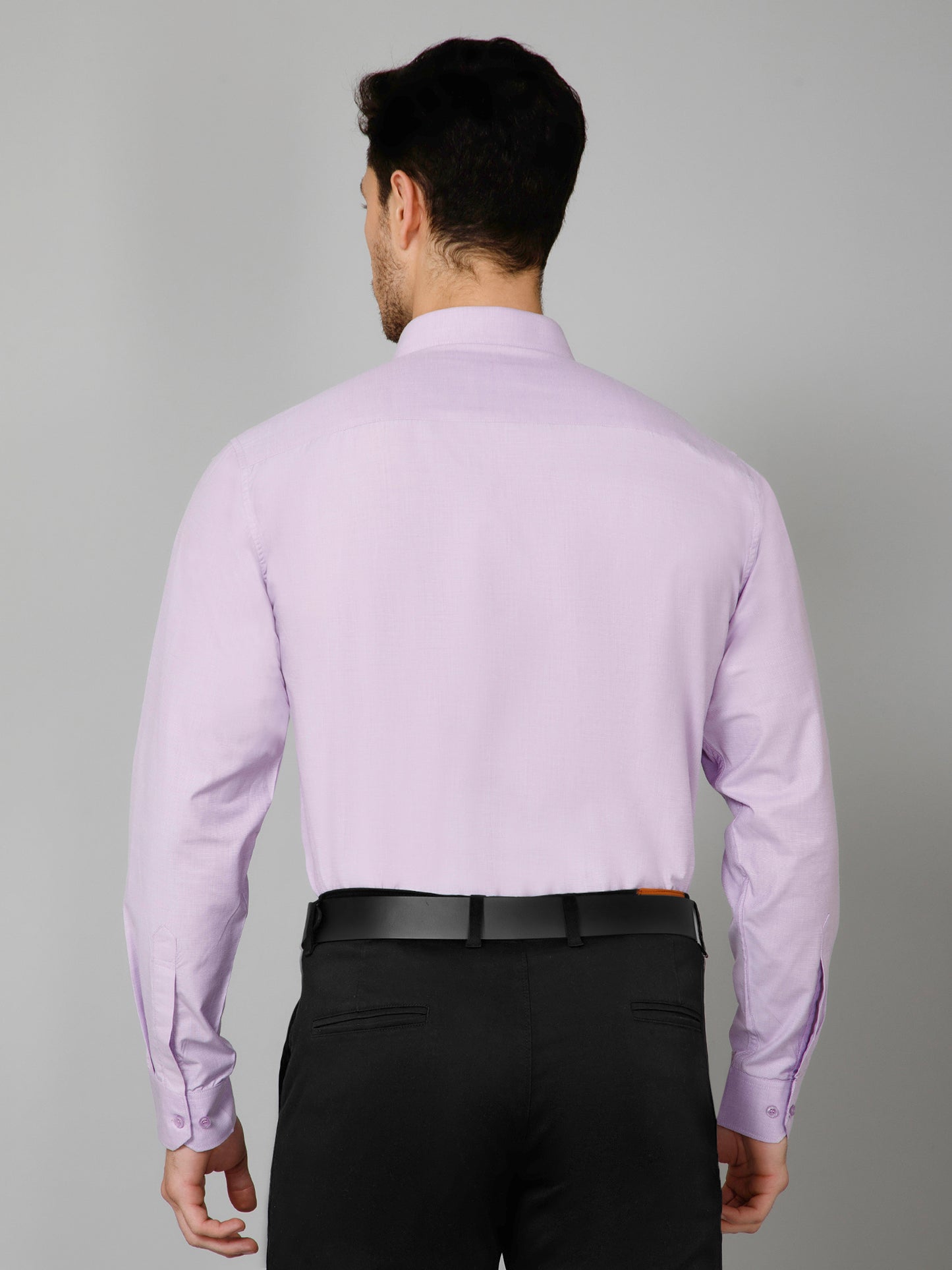 Iris Haze - Pure Cotton Light Purple Formal Chambray Shirt