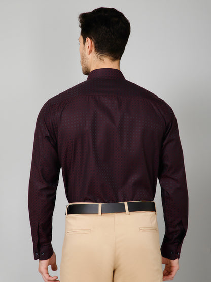 Scarlet Shimmer - Pure Cotton Maroon Clubwear Shirt