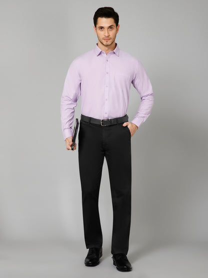 Iris Haze - Pure Cotton Light Purple Formal Chambray Shirt