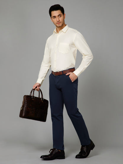 Abyssal Blue - Classic Navy Blue Straight Fit Chinos