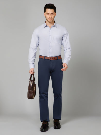 Platinum Mist - Pure Cotton Gray Formal Chambray Shirt